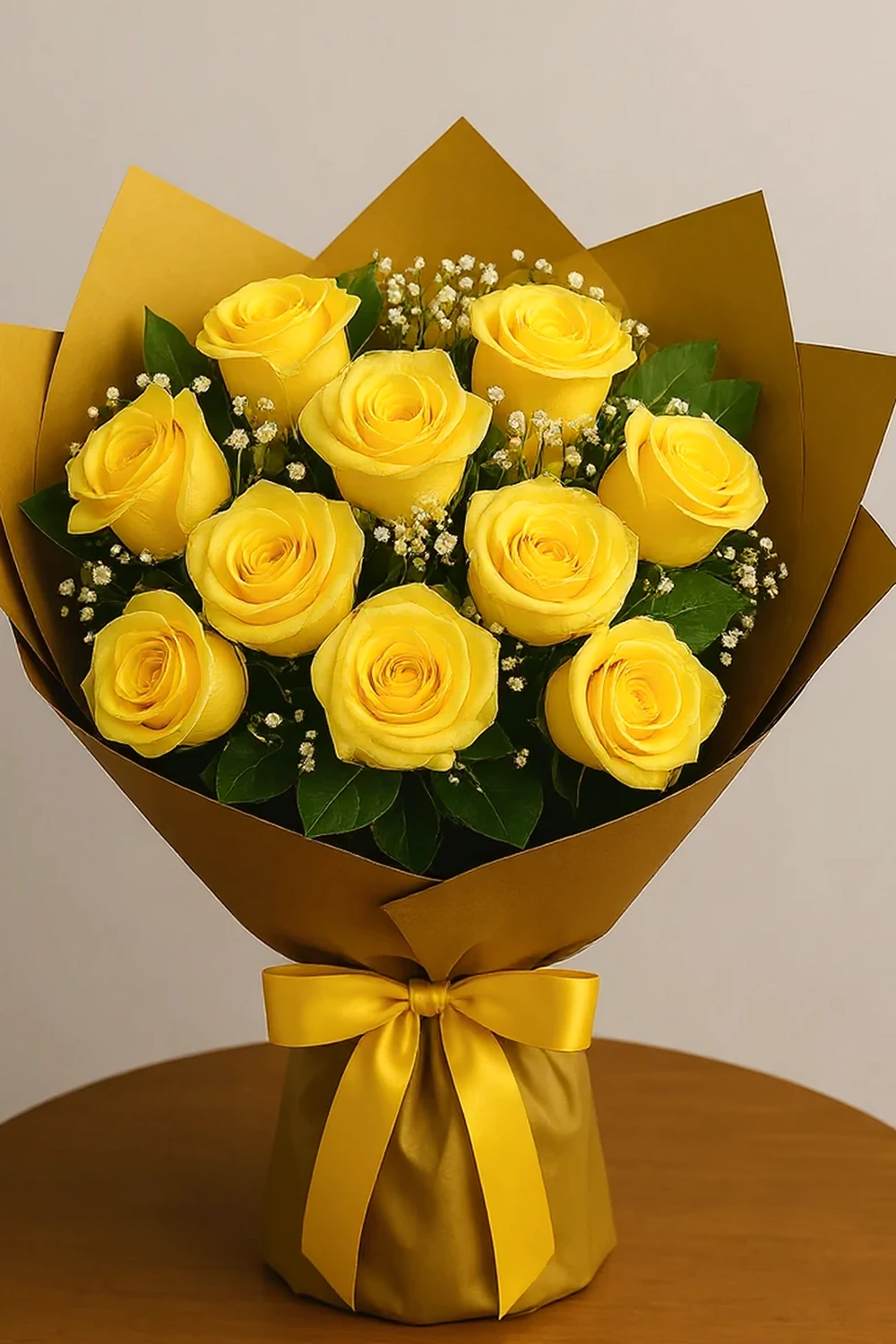 Buquê 12 Rosas Amarelas, imagem ilustrativa