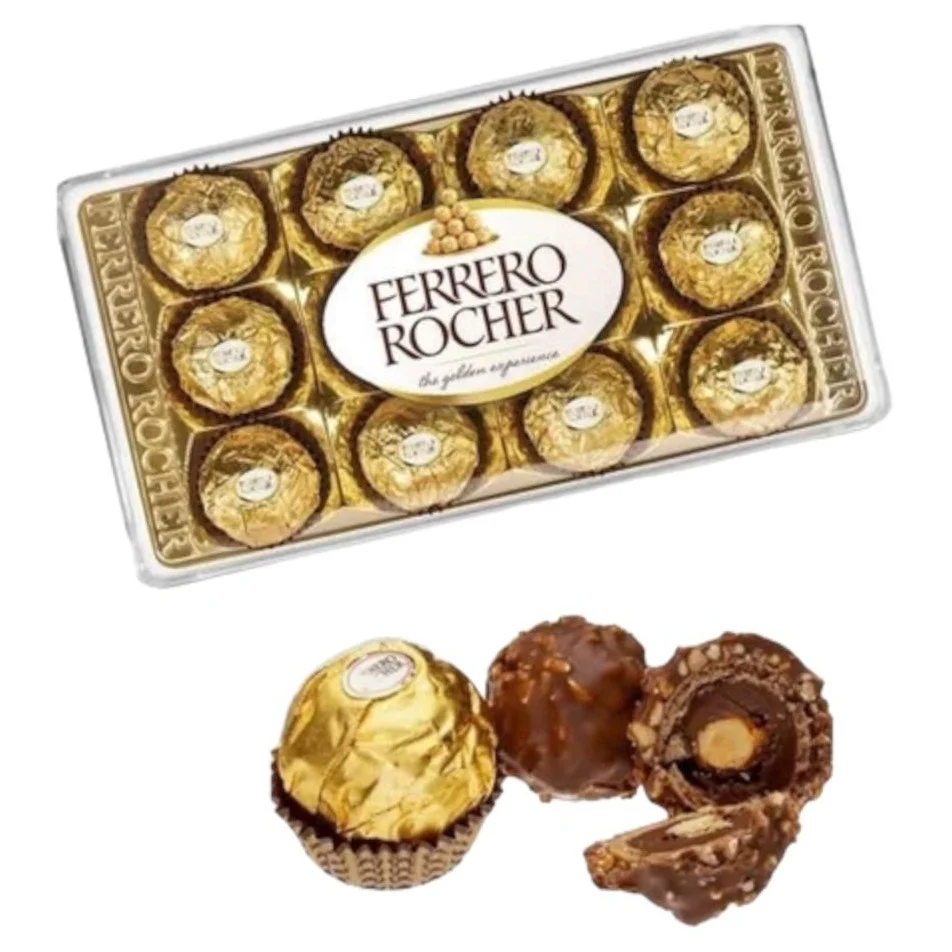 CHOCOLATE FERRERO ROCHER COM 12UND, imagem ilustrativa